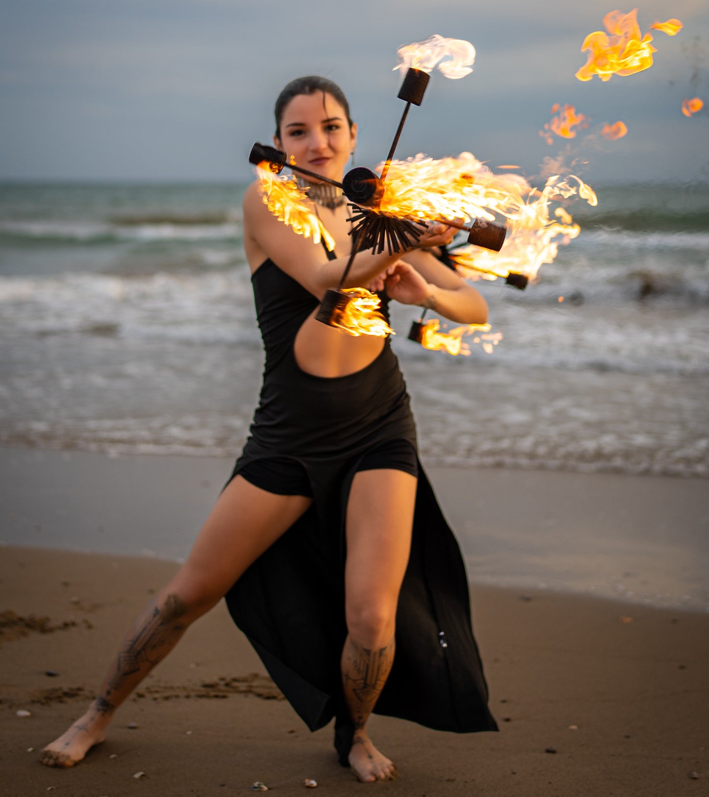 10 Headed Collapsible Dragon Staff