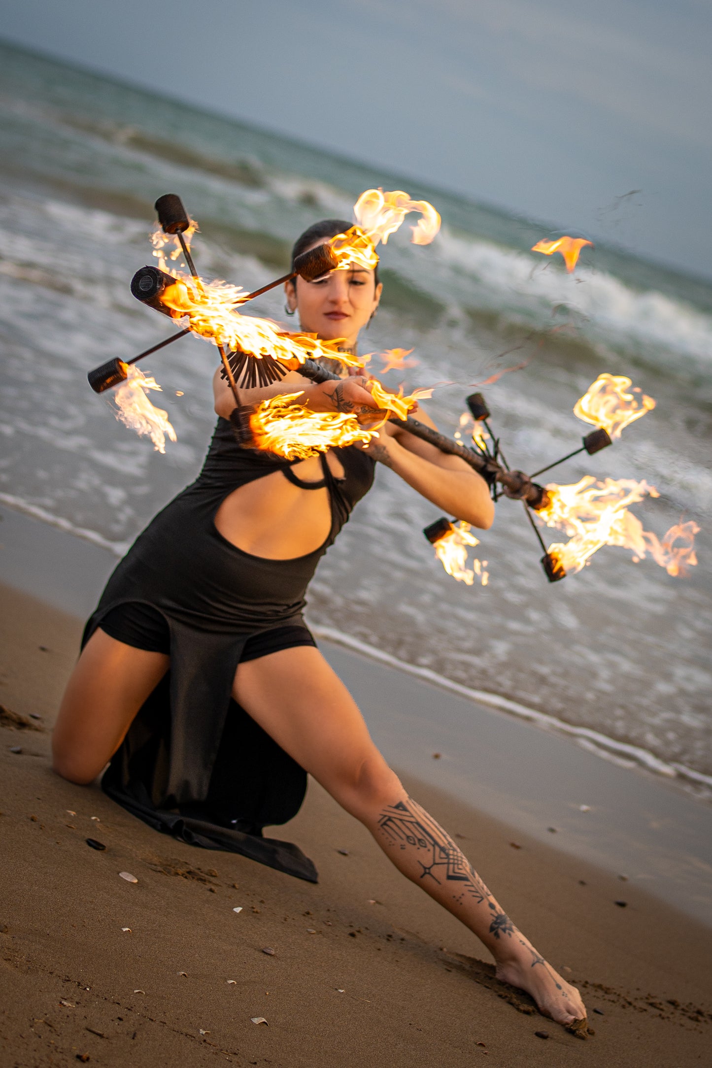 10 Headed Collapsible Dragon Staff