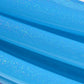 Close-up of blue glitter polypro tubing. DIY make your own hula hoops. 