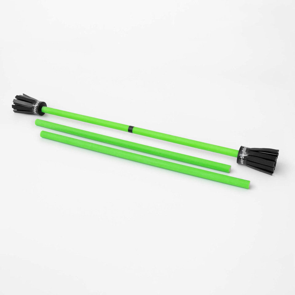 UV green PLAY Tulip silicone flowerstick kit with two control sticks and black flowers