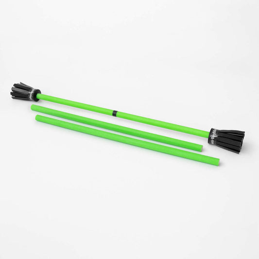 UV green PLAY Tulip silicone flowerstick kit with two control sticks and black flowers