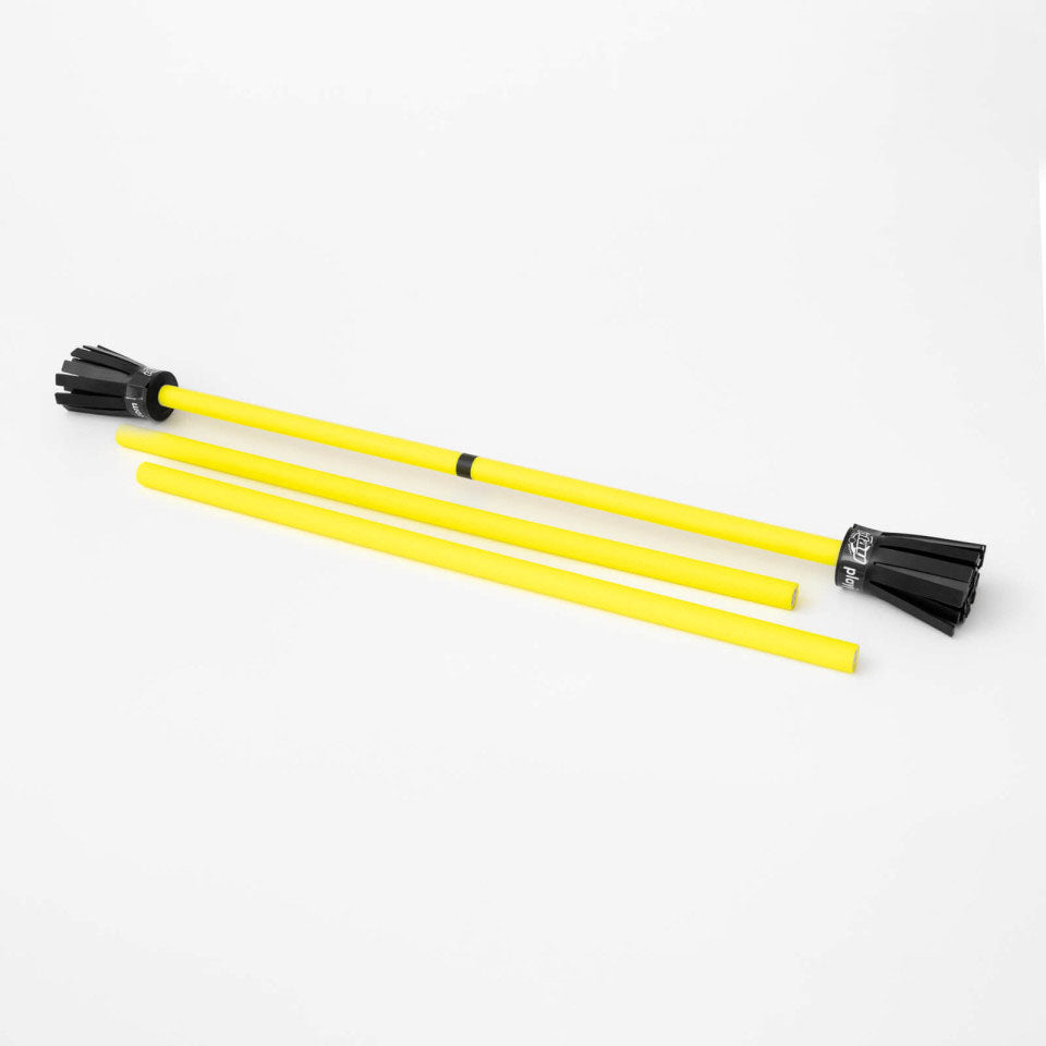 UV yellow PLAY Tulip silicone flowerstick kit with two control sticks and black flowers