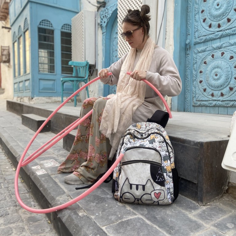 Colorful 4-section collapsible polypro travel hoops