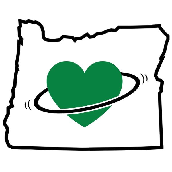 I Love Oregon Hoop Sticker