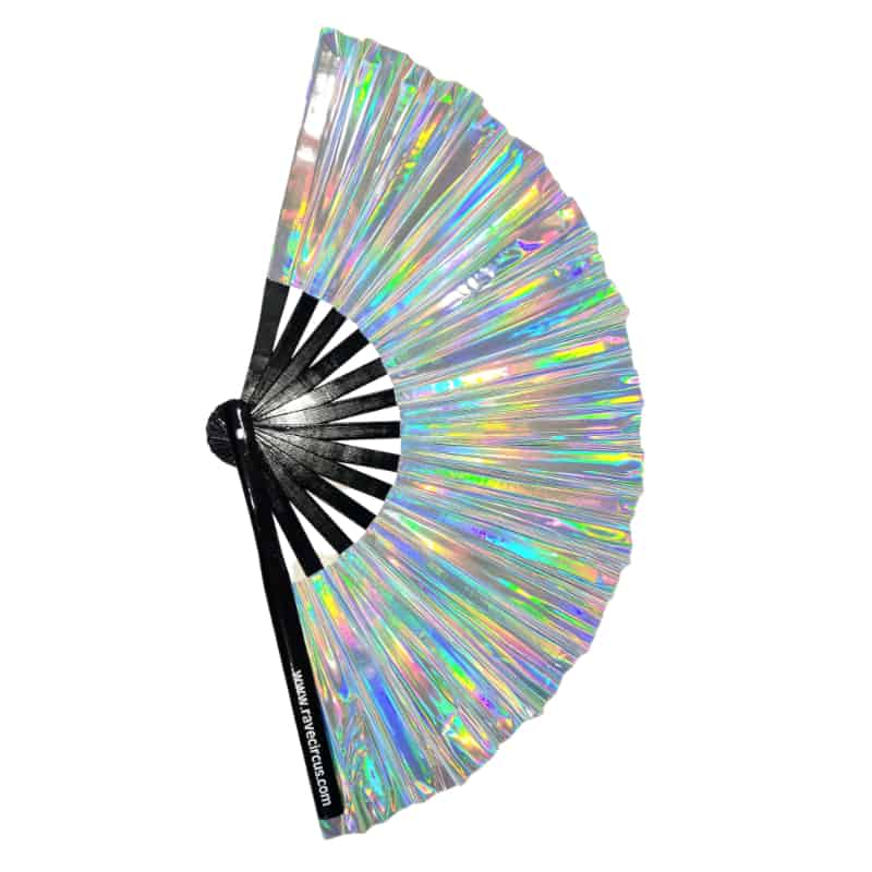 Silver Holograph Clack Fan